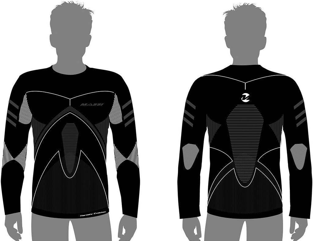 MASSI Herren M/L Thermetic Evolution Kompressionsshirt XL Schwarz, XL Schwarz