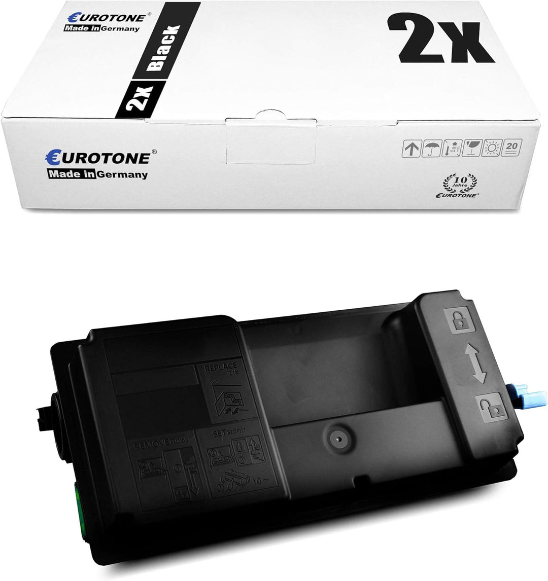 2X Müller Printware Toner für Kyocera ECOSYS P3060dn P3055dn ersetzt TK-3190 TK3190 Schwarz 2x Black