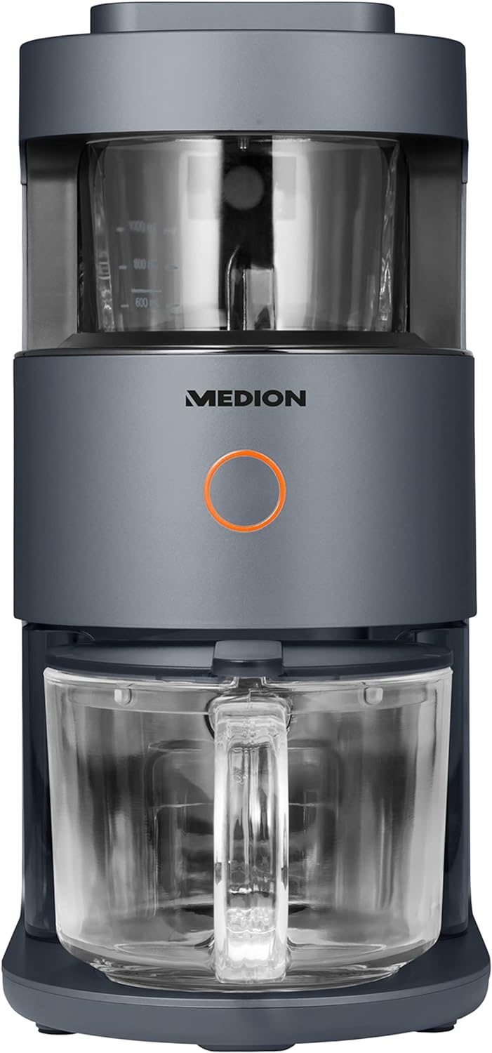 MEDION Suppenkocher mit Mixer (Suppenbereiter, Mixen und Kochen, perfekt für Suppen, Babynahrung, Sm