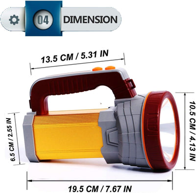 AF-WAN LED LED Suchscheinwerfer Wiederaufladbare Handheld Scheinwerfer Hochleistungs Super Bright 90