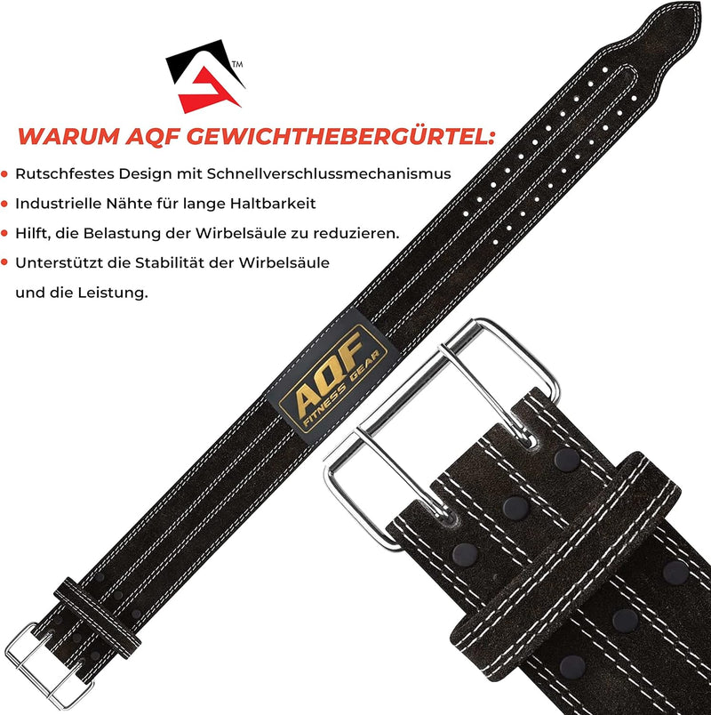 AQF Gewichthebergürtel 4" Leder Gepolsterte Kraftraining Gürtel, Lendenwirbelstütze Gürtel Mit Wildl