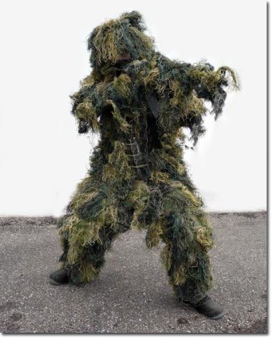 Mil-Tec Anti-Fire Ghillie Anzug 4-TLG. woodland XL/XXL, woodland XL/XXL