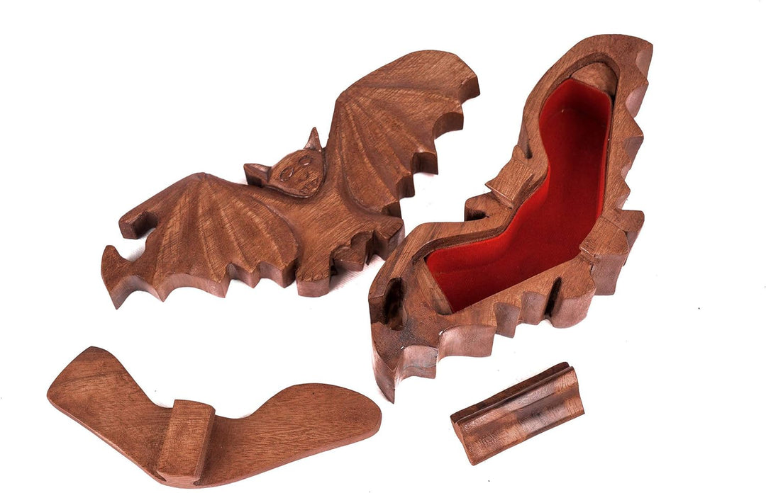 Windalf Gothic Schmuckdose FLAPP 18 cm Steam Punk Geschenkdose Fledermaus Schmuckschatulle Handarbei