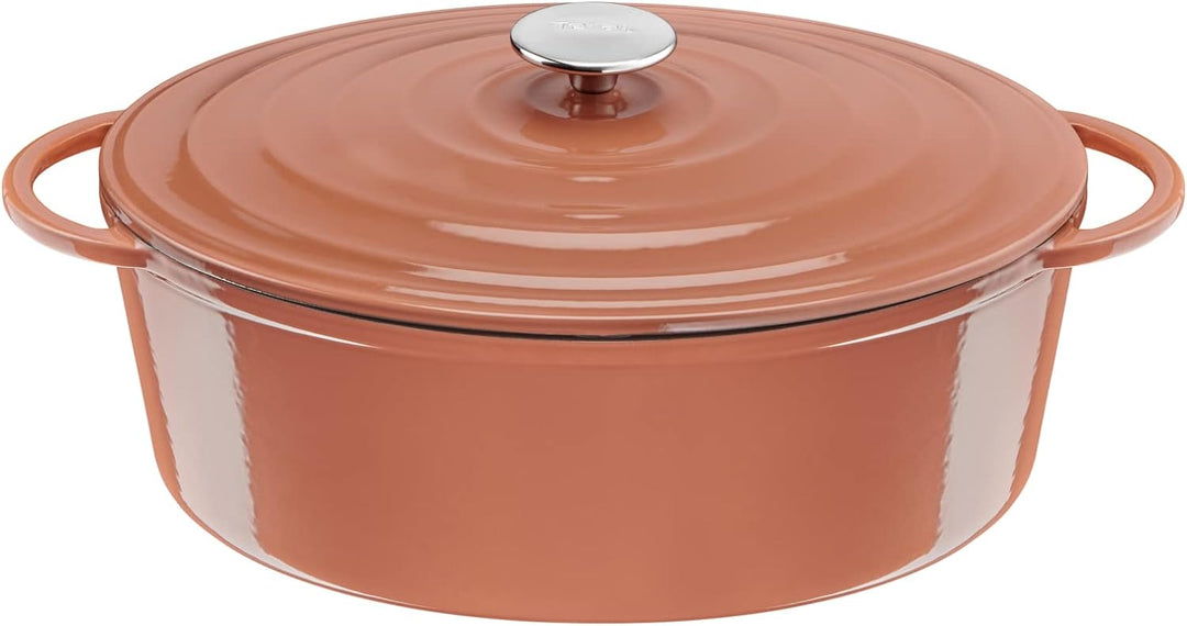 Tefal E26006 LOV Ovaler Bräter 34 cm | wiedergewonnenes Gusseisen | optimale Wärmespeicherung | für