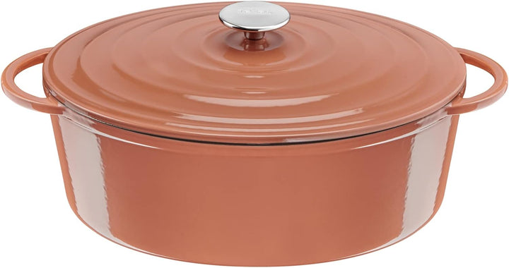 Tefal E26006 LOV Ovaler Bräter 34 cm | wiedergewonnenes Gusseisen | optimale Wärmespeicherung | für