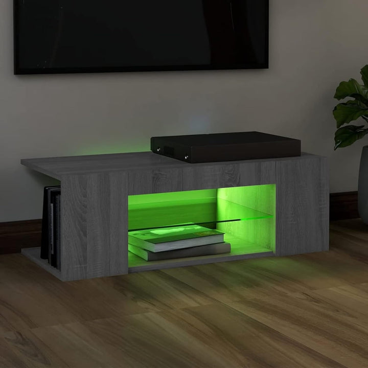 Tidyard TV Schrank mit RGB-LED-Leuchte Lowboard Fernsehschrank Fernsehtisch HiFi-Schrank TV Möbel Ho