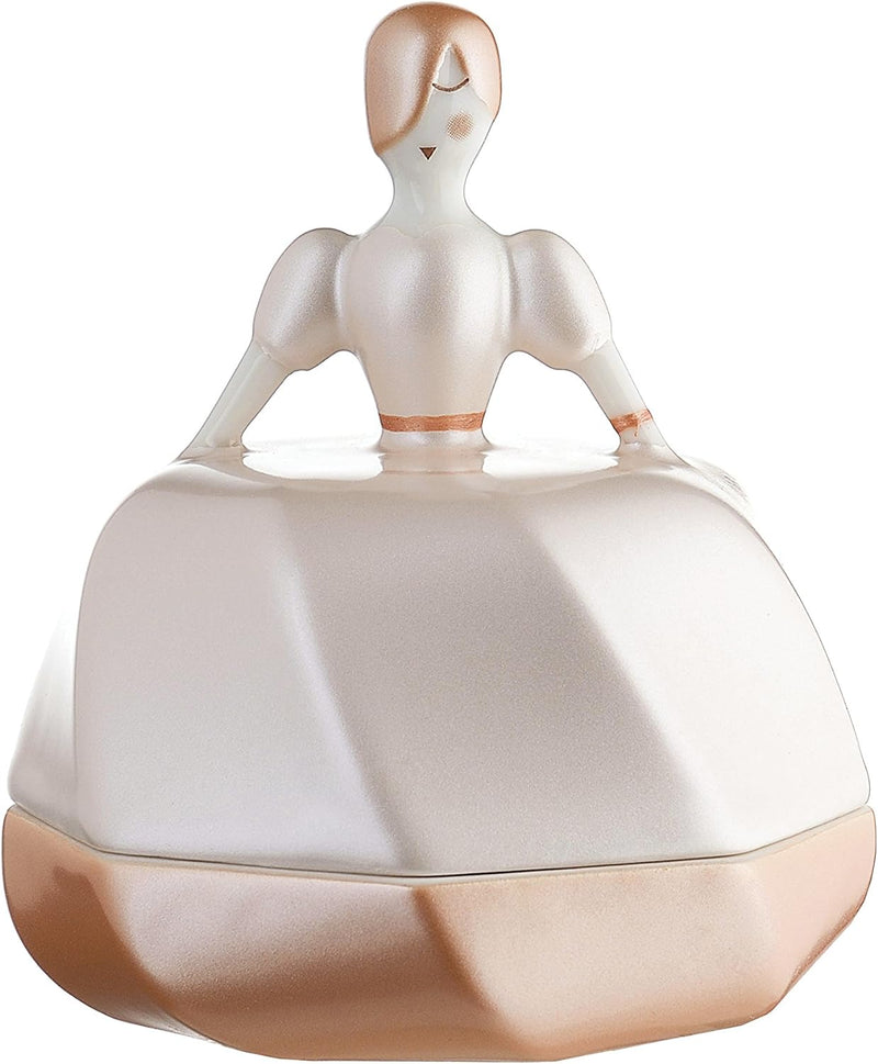 Alessi Bonbonniere, Porzellan, rosa, 24 x 0.35 x 24 cm