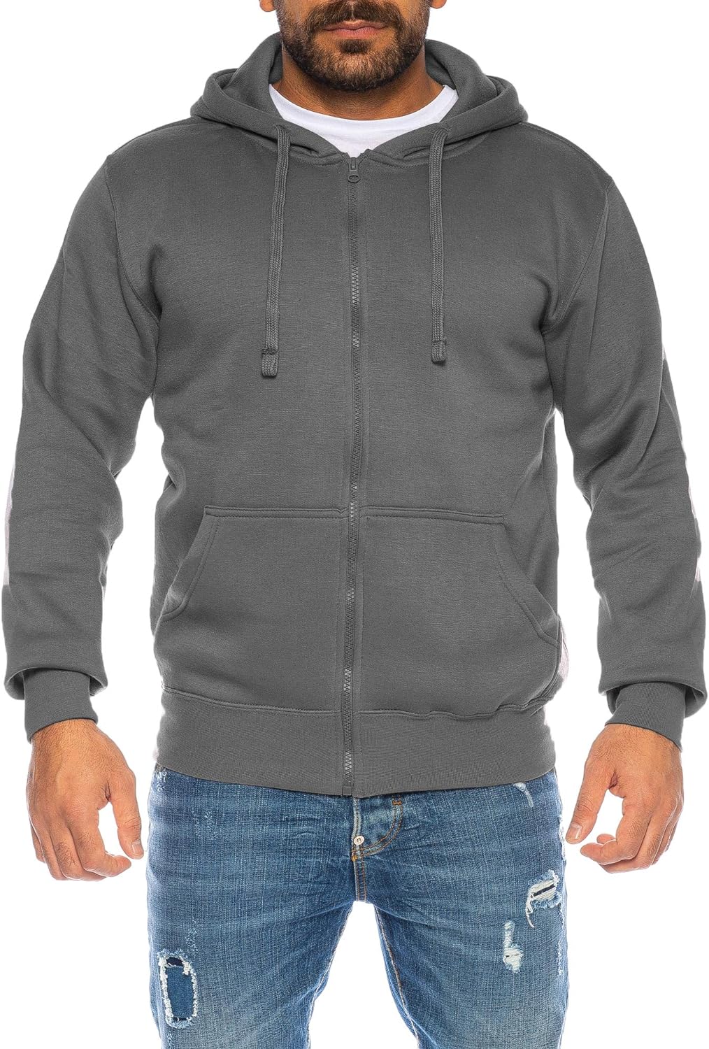 Raff & Taff Herren Zipper Hoodies Kapuzenjacke Sweatjacke Übergangsjacke Jacke Basic Schlicht bis 10