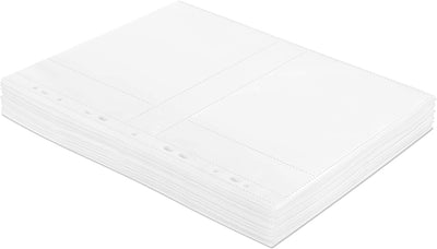 mashpaper Fotohüllen weiss 100 Stück 13x18cm Querformat für 2x2 Fotos 75644 13 x 18 cm, weiss, 100 H