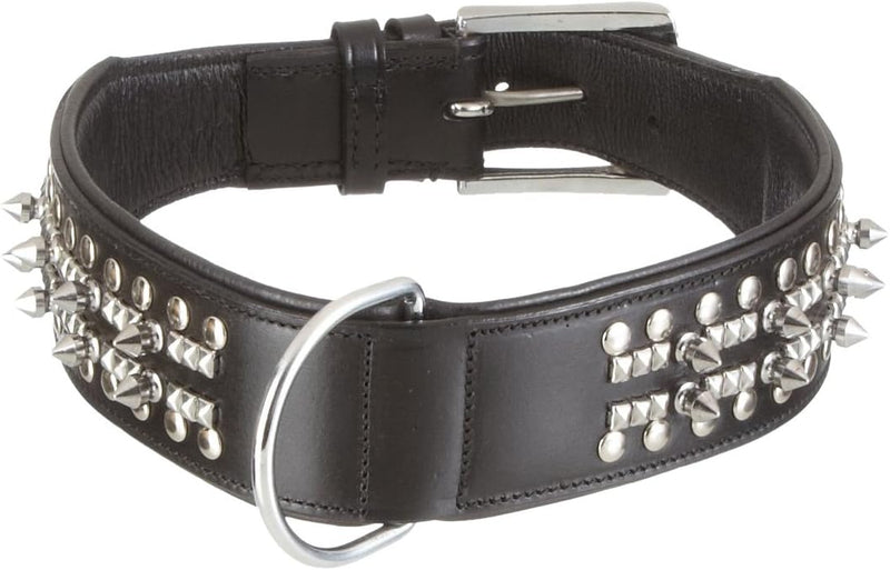 Nobby Leder Halsband DELGADO, schwarz 70 cm (60-68 cm), 50 mm, 1 Stück