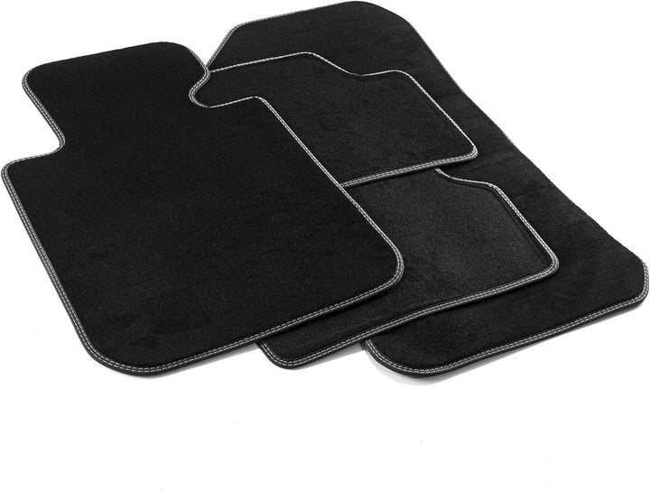 MDM PRO-268 Fussmatten für BMW 1er (E81) und (E87) 09.2004>2011, Passgenau Velours Kunstlederkanten