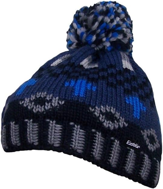 Eisbär Mützen für Damen mit Grosser Bommel Marlen Pompon Bommelmütze, Farbe:Schwarz, Grösse:One Size