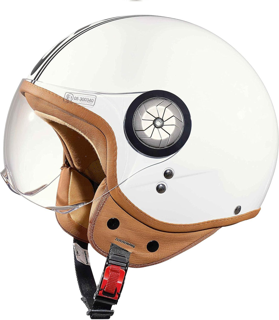 Cratoni Rollerhelm/E-Bike Helm Milano, White-Black Glossy, Gr. L (59-60 cm)