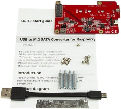 StarTech.com USB auf M.2 SATA Konverter für Raspberry Pi und Entwicklungsboards - M.2 NGFF SATA SSD