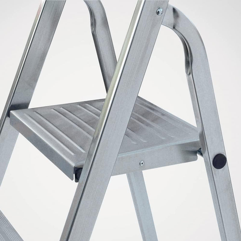 Alu Stufenleiter, 6 Stufen, Arbeitshöhe bis 3210 mm