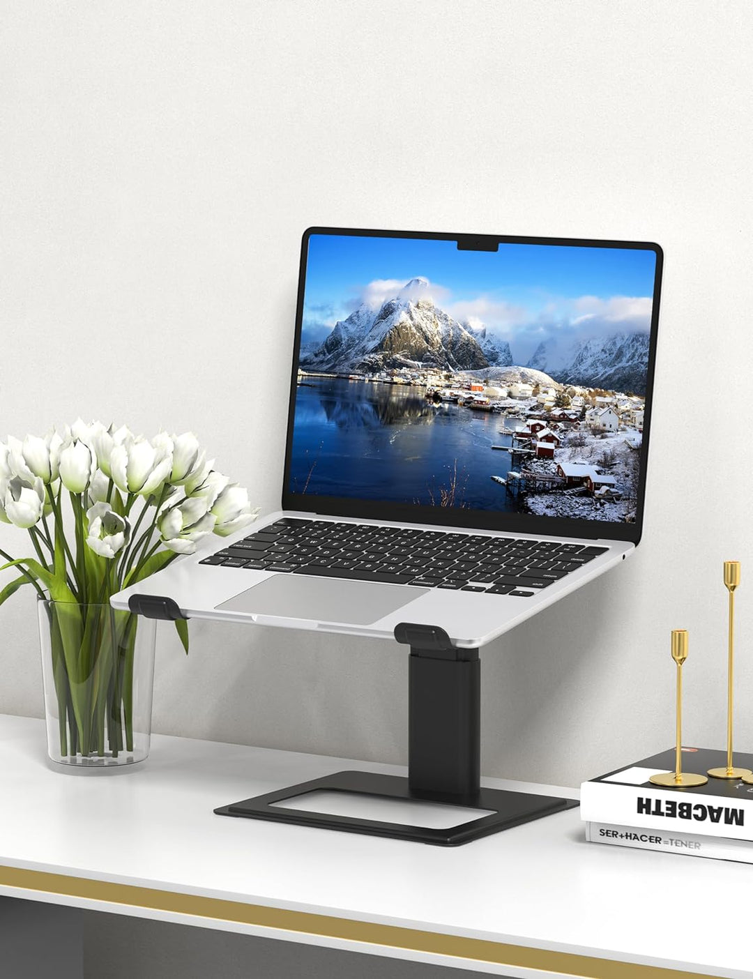 SOUNDANCE Laptop-Ständer für Schreibtisch, verstellbar, ergonomischer Laptop-Ständer für den Schreib