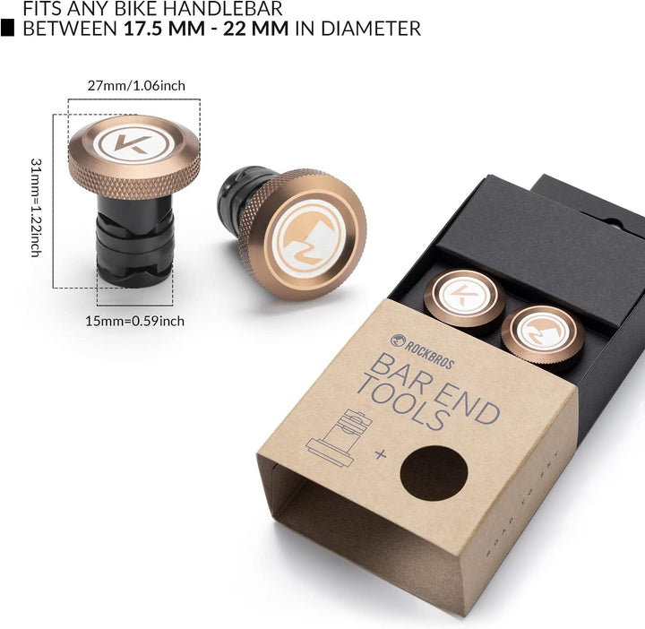 ROCKBROS Road-to-Sky Fahrrad Lenkerstopfen Endkappe Lenker Bar End Plugs aus Aluminiumlegierung 2 St