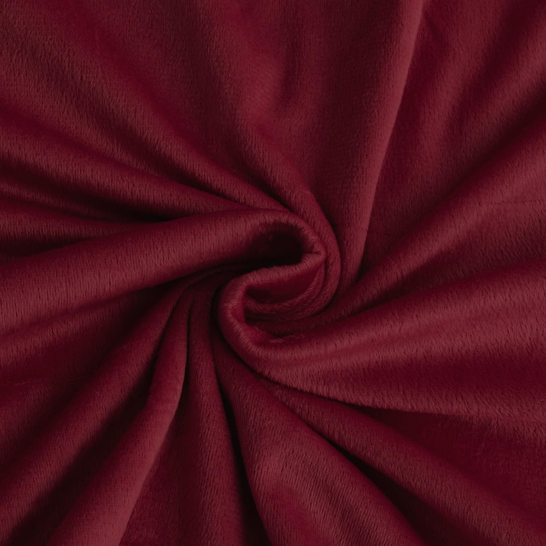 Winter Plüsch Bettwäsche 155x220 Samt Kuschelig Weinrot Rot Thermofleece Nicky Thermo Fleece Flausch