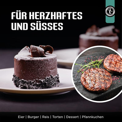 Ess-Nische® Dessertringe 8cm + 10cm Burgerringe - Ideales Grill-Zubehör als Burger Presse beim BBQ o