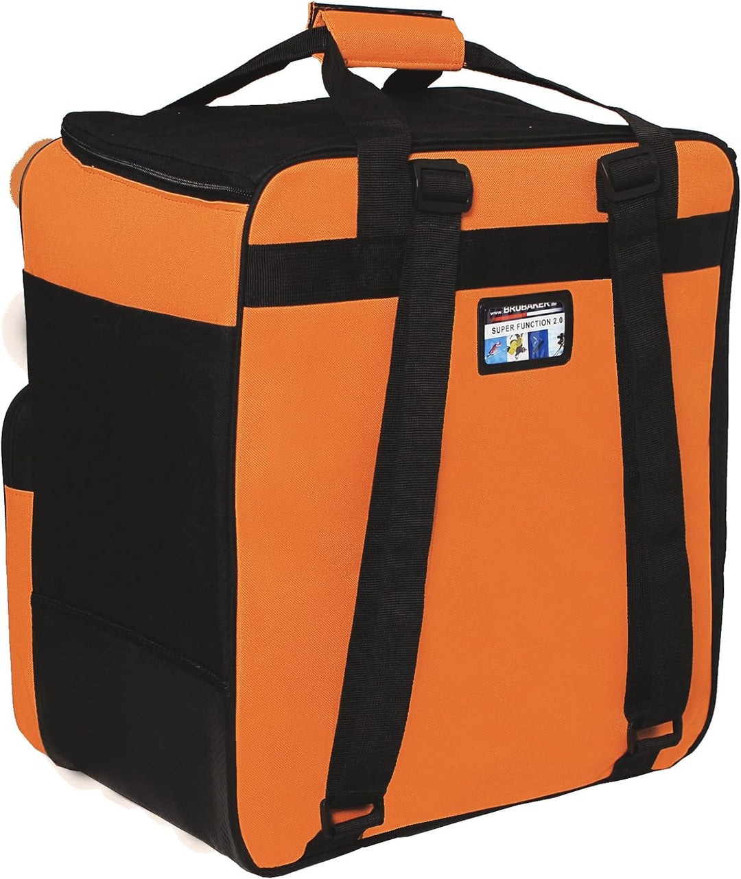 BRUBAKER SUPER Function 2.0 Skischuhtasche Helmtasche Rucksack Orange/Schwarz, Orange/Schwarz