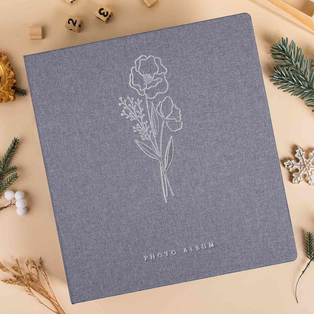 Lanpn Fotoalbum 10x15 1000, Extra Grosses XXL Leinen Einstecken Einsteckalbum für Hoch und Querforma
