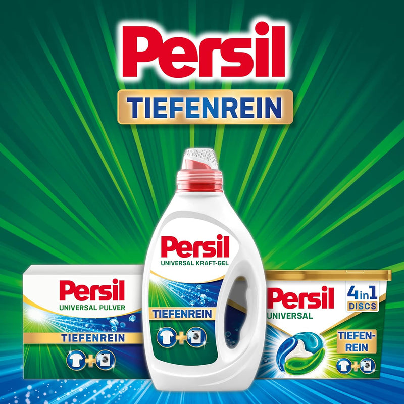Persil Universal Pulver Tiefenrein Waschmittel 100 WL (2x50 Waschladungen), Vollwaschmittel für rein
