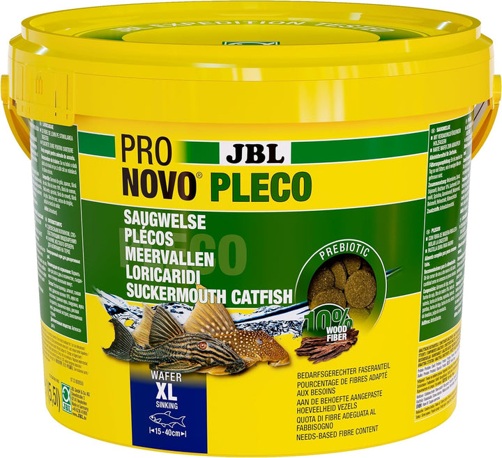 JBL PRONOVO PLECO WAFER, Futterwafer für Saugwelse von 15-40 cm, Fischfutter, Grösse XL, 5,5 l ProNo