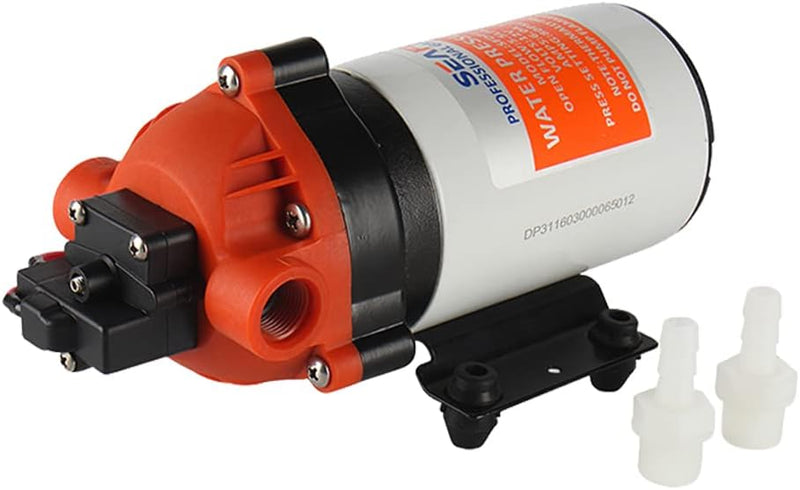 LIGHTEU® Seaflo DC 12V 5.5LPM/1.5GPM 31S 5.5Bar, Max Draw 8.0A, selbstansaugende Hochdruck Membranpu