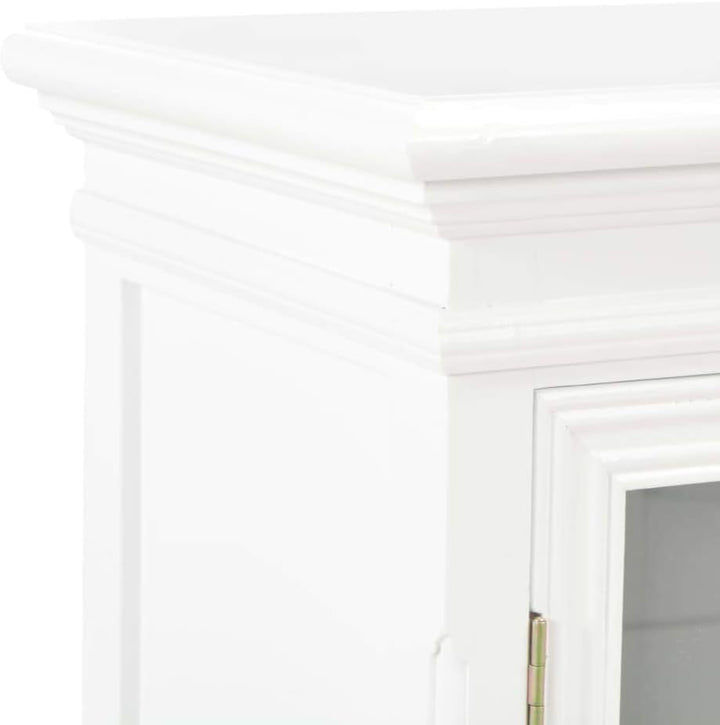 Tidyard Sideboard mit 4 Schubladen und 2 Glastüren Kommode Vitrinenschrank Beistellschrank Mehrzweck