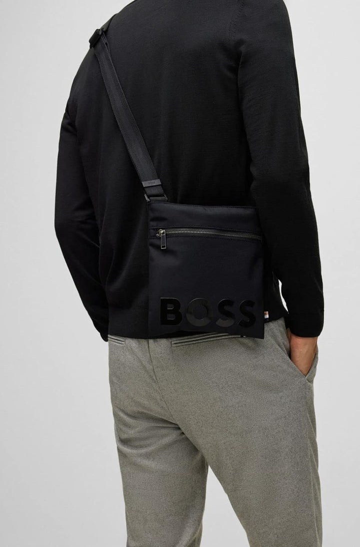 BOSS Herren Umhängetasche Catch_S zip env Einheitsgrösse Black1, Einheitsgrösse Black1