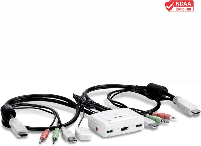 TRENDnet TK-215i 2-Port HDMI KVM Switch, Steuern von 2 Computern über eine einzigen Bedienpult, Voll