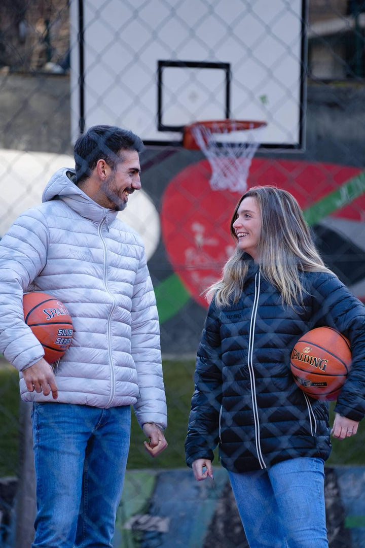 Spalding Padded Kapuzenjacke Herren grau, M