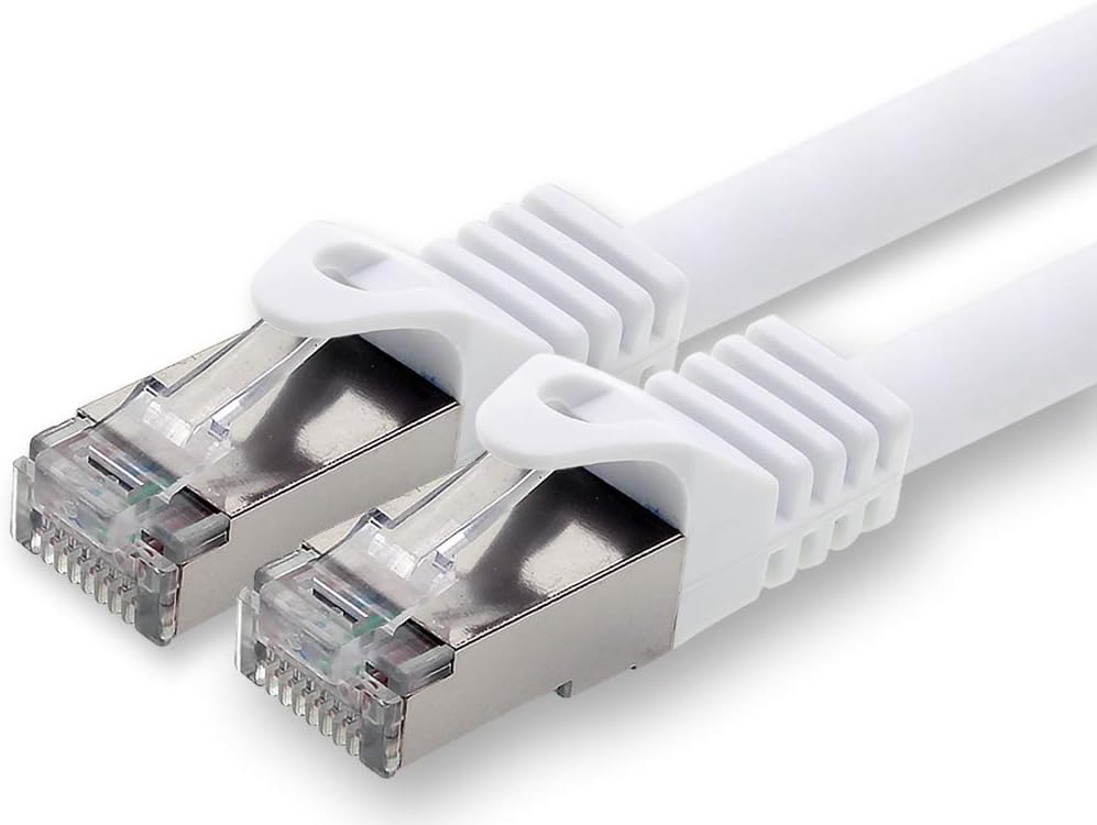 1aTTack.de 30m - weiss - 1 Stück CAT.7 Netzwerkkabel Patchkabel SFTP PIMF LSZH Gigabit Lan Kabel 10G
