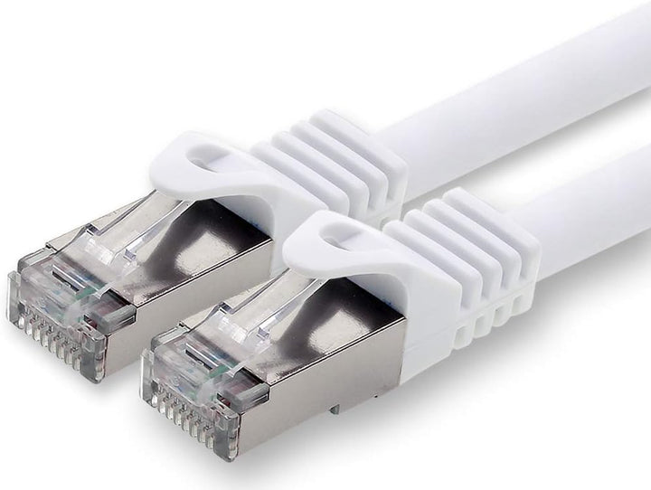 1aTTack.de 30m - weiss - 1 Stück CAT.7 Netzwerkkabel Patchkabel SFTP PIMF LSZH Gigabit Lan Kabel 10G