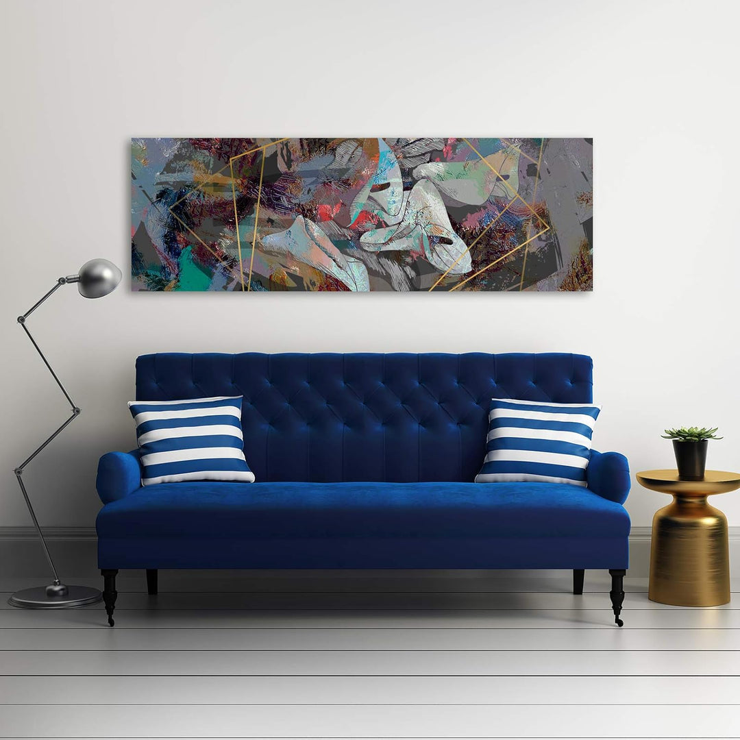 Wandbild XXL Pflanzenmotiv Deko Kunst Bilder Stilvoll mehrfarbig 150x50 cm Deco panel 150x50 cm B, D