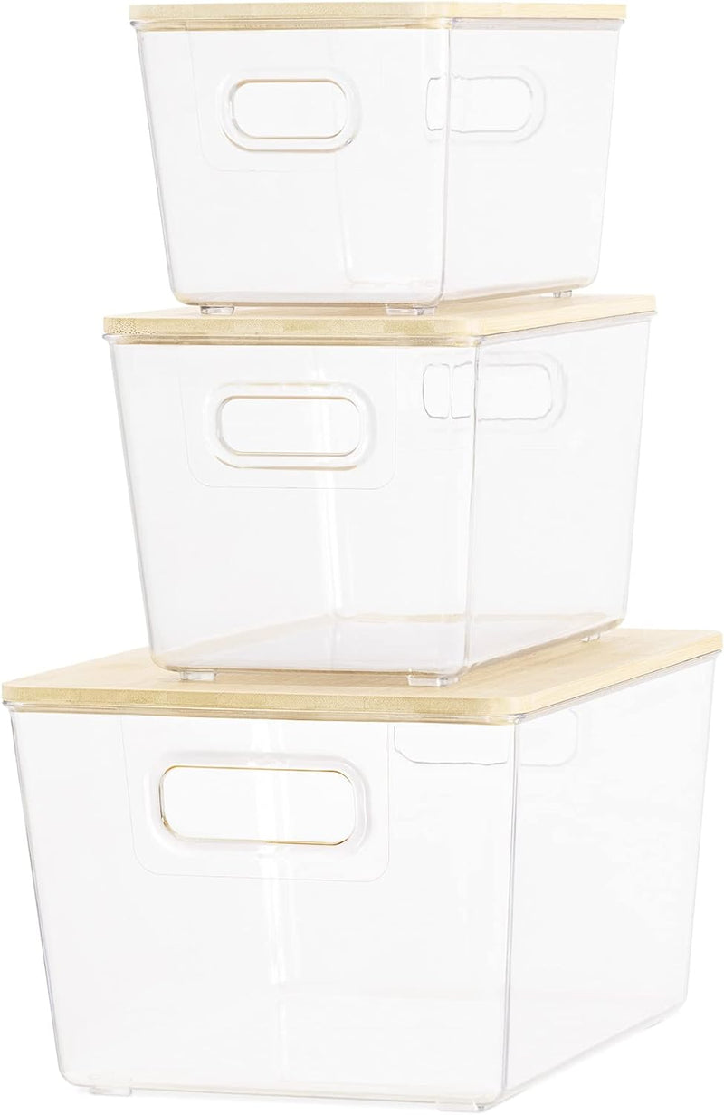 Navaris Kühlschrank Organizer Set für Lebensmittel - 3X Schubladen Aufbewahrung Boxen -Ordnungssyste