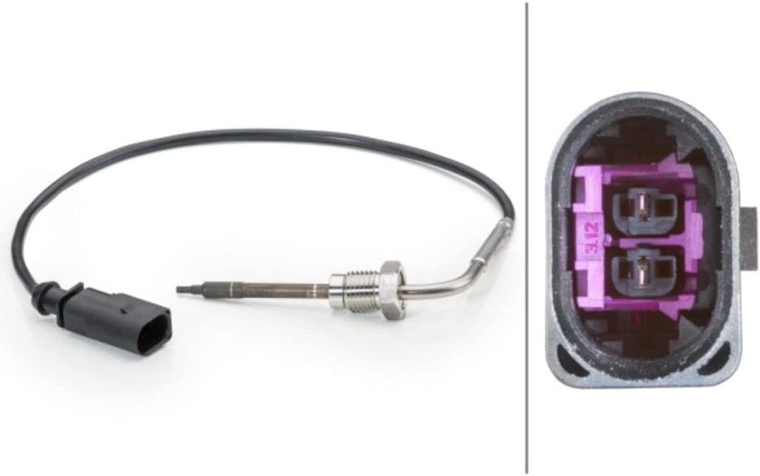 HELLA 6PT 014 494-071 Sensor, Abgastemperatur - 2-polig - geschraubt - Kabel: 350mm