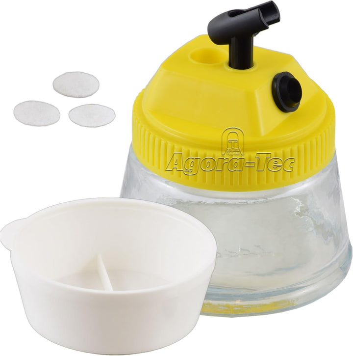 Agora-Tec® AT- Airbrush-CLEAN-Reinigungs Zubehör-Set bestehend aus Cleaning Pot, 5 Reinigungsbürsten