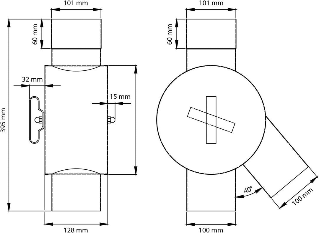 Florantia Wasserverteiler Wasserweiche Zink DN 100 inkl. Adapter