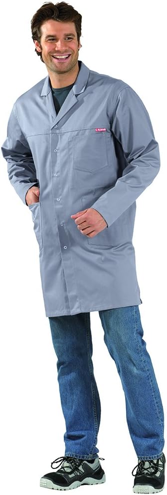 Planam Grösse 42 Herren MG 260 Berufsmantel grau Modell 0855 Grau 164, Grau 164