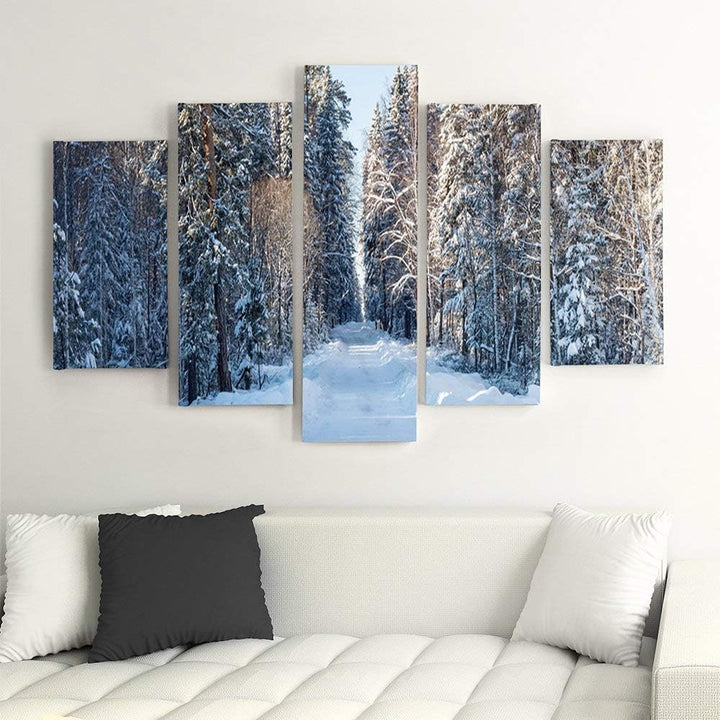 Feeby. Leinwandbild - 5 Teile - Bilder, Wand Bild, Wandbilder, Kunstdruck XXL, 5-Teilig, Typ A, 200x