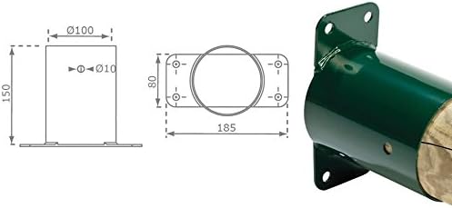 Gartenpirat Wandverbinder (1 Stück) Schaukelverbinder für Rundholz Ø 100 mm