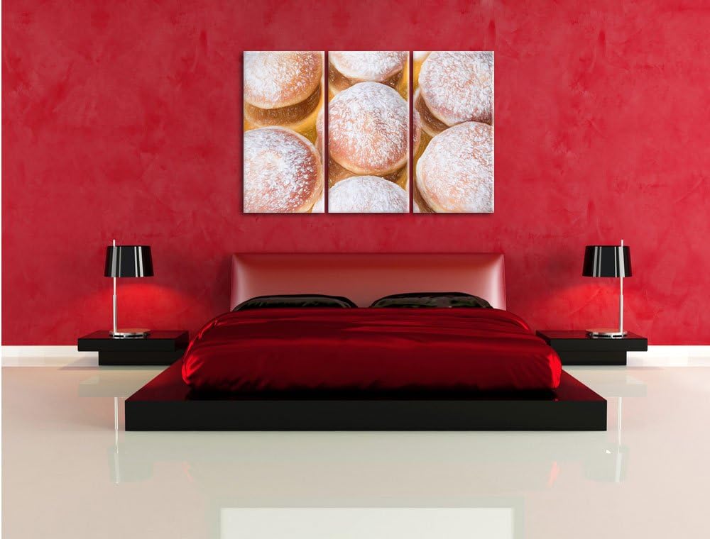 Pixxprint Süsse Berliner Bunstift Effekt 3-Teiler Leinwandbild 120x80 Bild auf Leinwand