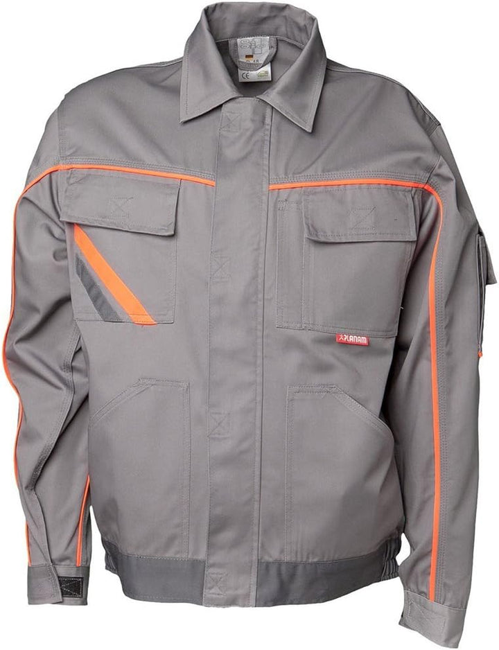 Planam Grösse 66 Herren Visline V2 Bundjacke zink orange schiefer Modell 2480