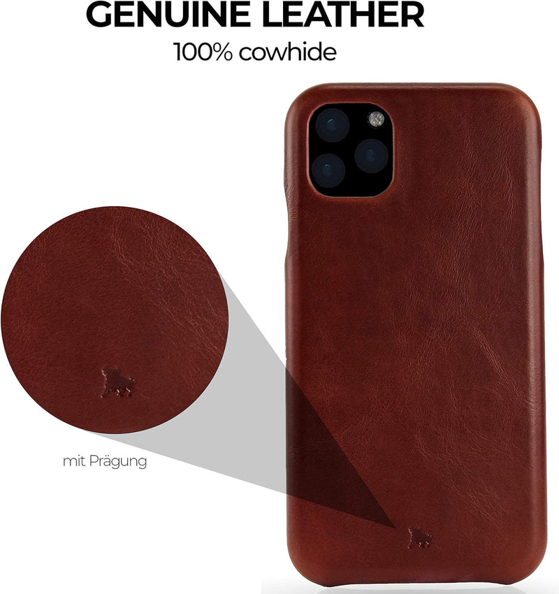 BULLAZO Menor Classic – kompatibel mit iPhone 11 Pro 5,8" Case Handy Schutzhülle aus hochwertigem Le