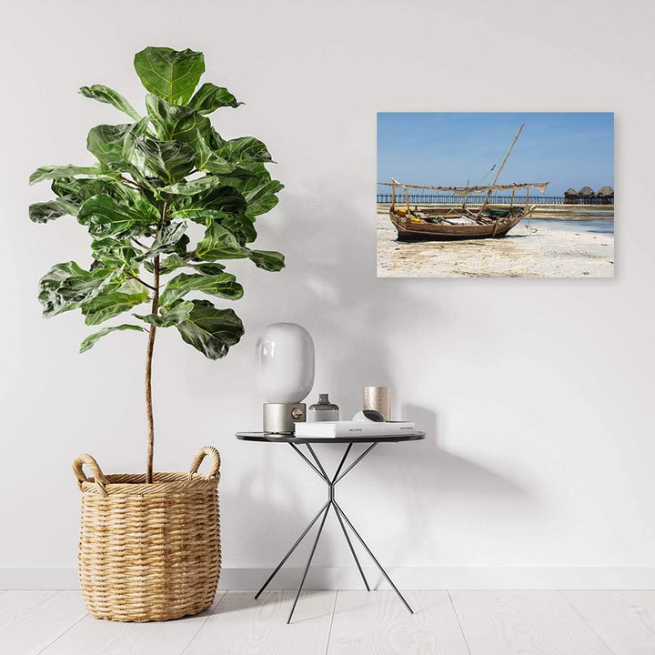 Wandbild XXL Sansibar Deko Kunst Bilder Segelboot mehrfarbig 120x80 cm Deko paneel 120x80 cm mehrfar