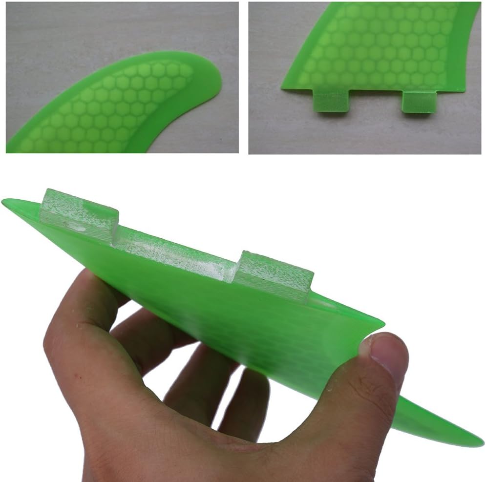 VGEBY1 Surfing Fins, Green 3 PCS Surfboard Fins Surfboard Fiberglas für Surfboards, Paddle Boards, K