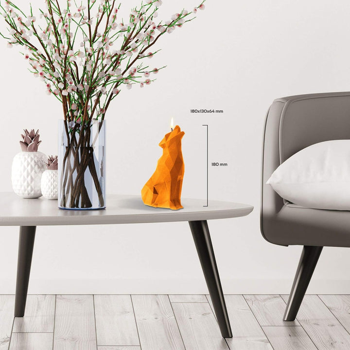 Candellana Handmade Wolf Low-Poly Kerze Geschenk- Lustig - Dekorative Kerze - Home Décor - Geschenke