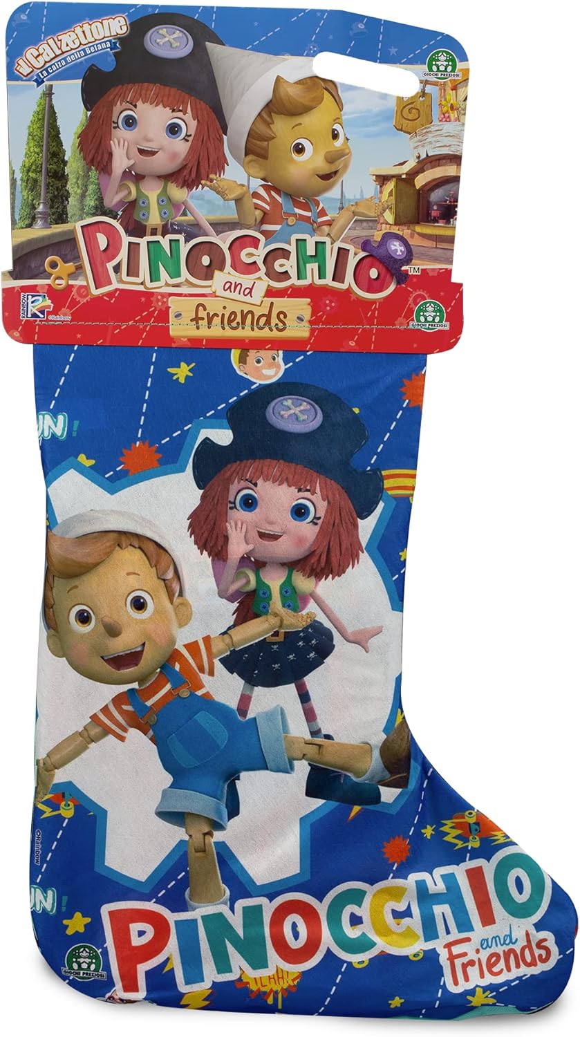 Giochi Preziosi Socken 2023 - Die Original und Bunte Socke der Befana mit Überraschung von Pinocchio