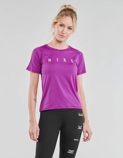 Nike Run Dvn Miler Top Ss T-Shirts & Poloshirts Damen Violett/Silbern - XL - T-Shirts Shirt
